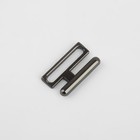 Застёжка для купальника, металлическая, 20 мм, 5 шт, цвет чёрный никель - Фото 3