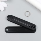 Брелок металл кожзам "Ремешок с номерным знаком" чёрный 12,5х4 см 9683958