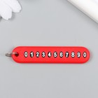 Брелок пластик "Номерной знак" красный 7х4 см