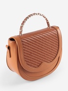 Ручка для сумки, металлическая, с винтами для крепления, 12.8×6.5 см, цвет золотой, коричневый - Фото 6