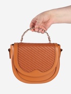 Ручка для сумки, металлическая, с винтами для крепления, 12.8×6.5 см, цвет золотой, коричневый - Фото 7