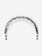 Ручка для сумки, металлическая, с винтами для крепления, 12.8×6.5 см, цвет серебряный, чёрный - Фото 3