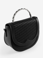 Ручка для сумки, металлическая, с винтами для крепления, 12.8×6.5 см, цвет серебряный, чёрный - Фото 6