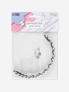 Ручка для сумки, металлическая, с винтами для крепления, 12.8×6.5 см, цвет серебряный, чёрный - Фото 8