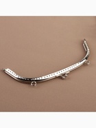 Фермуар пришивной «Полукруг», с креплениями, 20×7.5 см, цвет серебряный - Фото 2