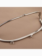 Фермуар пришивной «Полукруг», с креплениями, 20×7.5 см, цвет серебряный - Фото 3