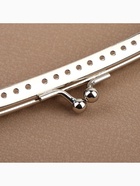 Фермуар пришивной «Полукруг», с креплениями, 20×7.5 см, цвет серебряный - Фото 4