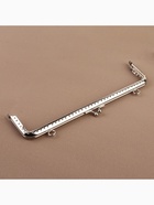 Фермуар пришивной «Прямоугольник», с креплениями, 20×6 см, цвет серебряный - Фото 2