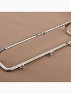 Фермуар пришивной «Прямоугольник», с креплениями, 20×6 см, цвет серебряный - Фото 3