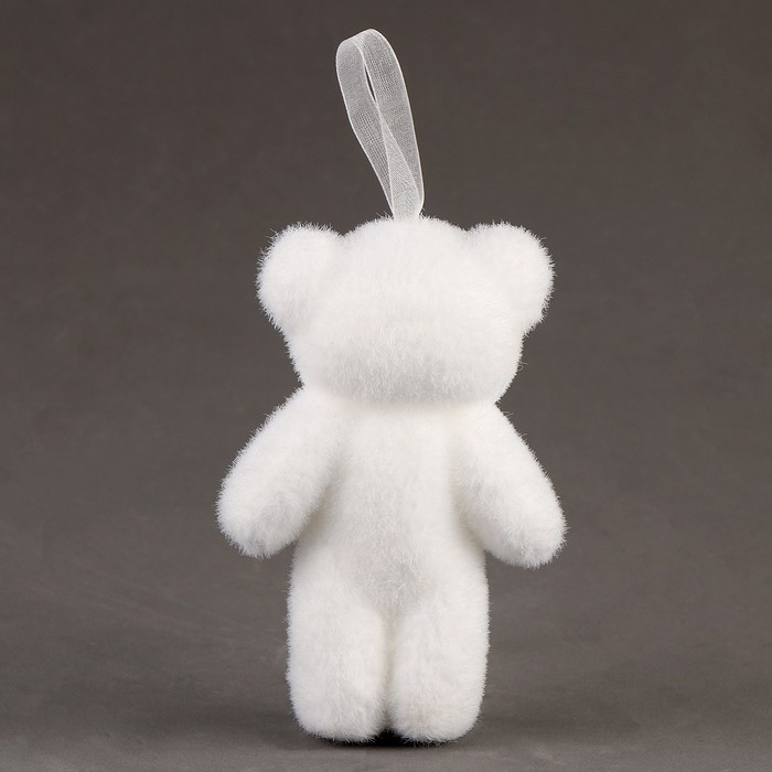 Игрушка из пенопласта «Белые мишки» с бантиком, 12 см - фото 1887271546