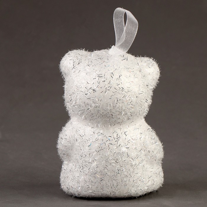 Игрушка из пенопласта «Блестящий мишка» с бантиком, 10 см - фото 1907867616
