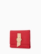 Кошелёк женский на кнопке, 11×1×10 см, комбинированный, красный - Фото 8