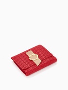 Кошелёк женский на кнопке, 11×1×10 см, комбинированный, красный - Фото 5