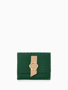 Кошелёк женский на кнопке, 11×1×10 см, комбинированный, зелёный - Фото 6