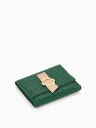 Кошелёк женский на кнопке, 11×1×10 см, комбинированный, зелёный - Фото 5