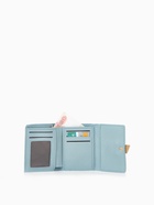 Кошелёк женский на кнопке, 11×1×10 см, комбинированный, голубой 9730912 - фото 16737213