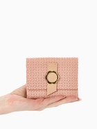 Кошелёк женский на кнопке, 11×1×10 см, комбинированный, розовый - Фото 2