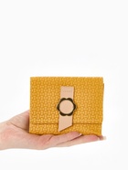 Кошелёк женский на кнопке, 11×1×10 см, комбинированный, жёлтый - Фото 2