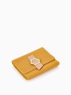 Кошелёк женский на кнопке, 11×1×10 см, комбинированный, жёлтый - Фото 5