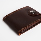 Портмоне мужское на магните, отдел для купюр, для карт, коричневое - Фото 4