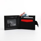 Портмоне мужское «Сахир», на магните, три отделения, чёрное - Фото 2