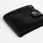 Портмоне мужское на магните, отдел для купюр, для карт, для монет, чёрное - Фото 4