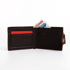 Портмоне мужское «Шафи», на магните, отдел для купюр, для карт, для монет, коричневое - Фото 6