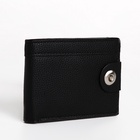 Портмоне мужское «Исар», отдел для купюр, карт, монет, на магните, чёрное - Фото 5