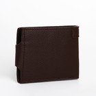 Портмоне мужское на магните, отдел для купюр, для карт, цвет коричневый - Фото 2