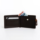 Портмоне мужское на магните, отдел для купюр, для карт, цвет коричневый - Фото 5