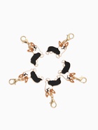 Шарм для браслета на карабине «Корги», чёрно-белый в золоте - Фото 2