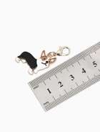 Шарм для браслета на карабине «Корги», чёрно-белый в золоте - фото 63585907