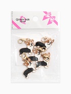 Шарм для браслета на карабине «Корги», чёрно-белый в золоте - Фото 7