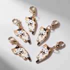 Шарм для браслета на карабине «Котёнок», цветной в золоте - Фото 2