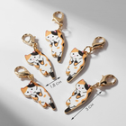 Шарм для браслета на карабине «Котёнок», цветной в золоте - Фото 1