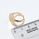 Основа для кольца регулируемая, безразмерная с платформой (набор 5 шт.), 15 мм, цвет золото - Фото 2