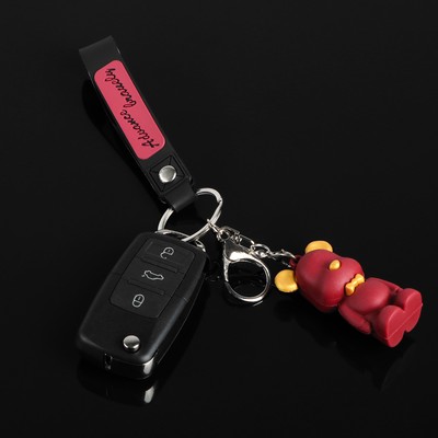 Брелок для ключей на кольце Cartage, мишка, 9.6×2.8 см