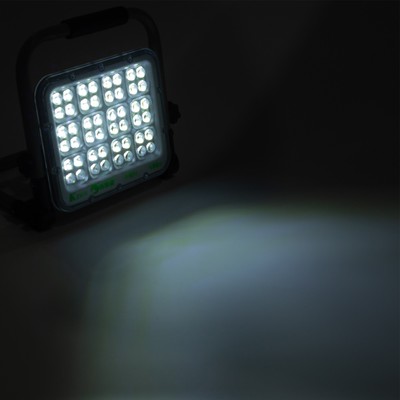 Фонарь рабочий аккумуляторный, 100 Вт, 6000 мАч, 5200 Лм, 2835 LED, IP65, 17×20×5 см
