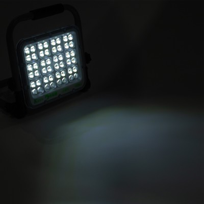 Фонарь рабочий аккумуляторный, 100 Вт, 6000 мАч, 5200 Лм, 2835 LED, IP65, 17×20×5 см