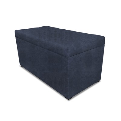 Пуф в прихожую, 800×400×420 мм, с крышкой, с утяжкой, велюр, цвет dakota denim