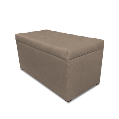 Пуф в прихожую, 800×400×420 мм, с крышкой, с утяжкой, велюр, цвет dream sand