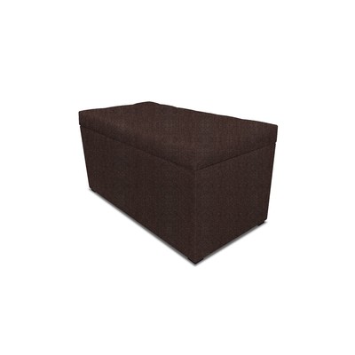 Пуф в прихожую, 800×400×420 мм, с крышкой, с утяжкой, рогожка, цвет savana chocolate