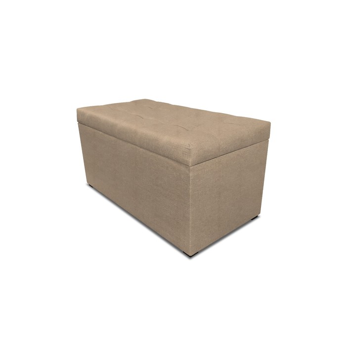 Пуф с крышкой и утяжкой, 800×400×420 мм, рогожка solta, цвет beige - Фото 1