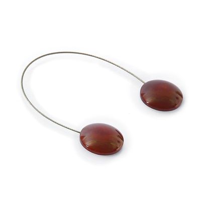 Подхват для штор на тросике "Овал", кофейный