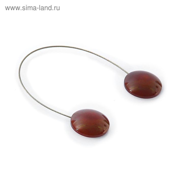 Подхват для штор на тросике "Овал", кофейный