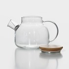 Набор чайный стеклянный BellaTenero «Эко», 5 предметов: чайник 900 мл, 4 кружки 350 мл - фото 4488899