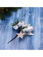 Еловая ветка декоративная «Зимнее волшебство. Грёзы», 19 см 9698934