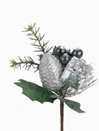 Еловая ветка декоративная «Зимнее волшебство. Грёзы», 17 см - фото 60821538