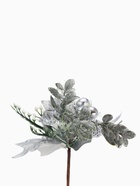 Еловая ветка декоративная «Зимнее волшебство. Грёзы», 19 см - фото 60821546