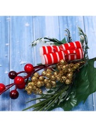 Еловая ветка декоративная «Зимнее волшебство. Грёзы», 19 см - Фото 3